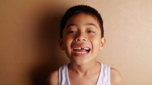 Portrait of smiling cute boy