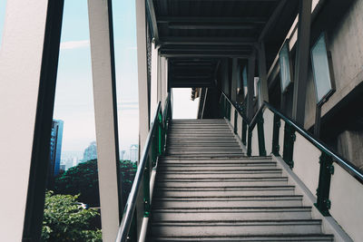 Low angle view of staircase in building