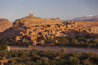 View of landscape against clear sky