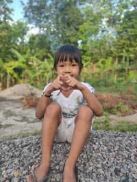 Portrait of cute girl