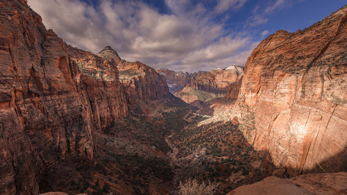 View of zion canyon from angels landing