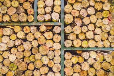 Pile of wood logs for winter, wooden background, stack of wood background.