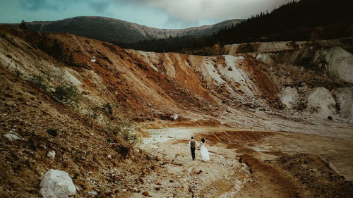 Scenic view of rocky mountains