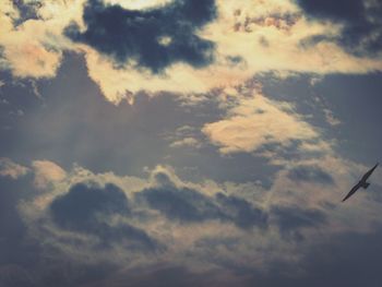 Low angle view of sky during sunset