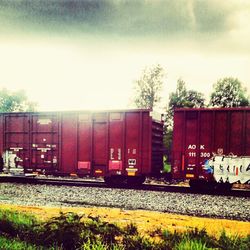 Train on railroad track