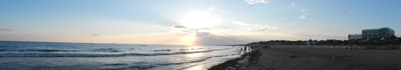 Scenic view of sea at sunset