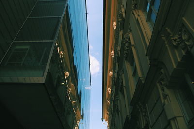 Low angle view of residential buildings against sky