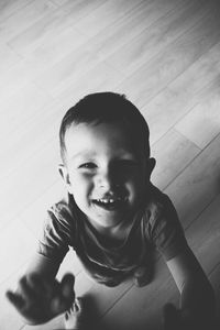 Portrait of a smiling boy at home