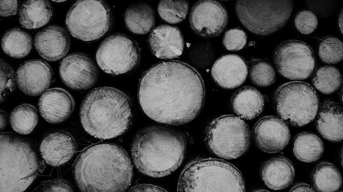 Full frame shot of logs