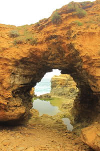 Rock formations in sea