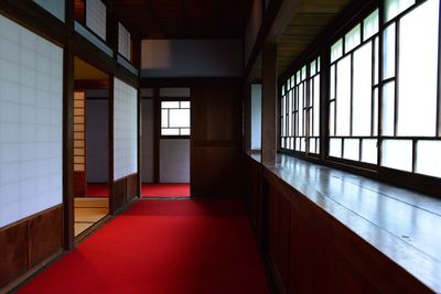 Empty corridor of building