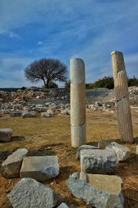 Stone structure against sky
