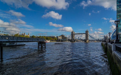 Bridge over river in city