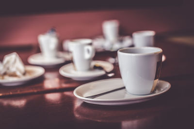 Close-up of coffee on table