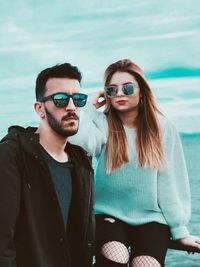 Portrait of young man in swimming pool