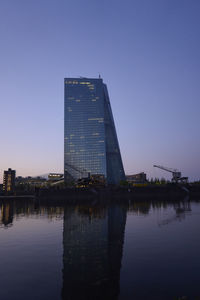 Reflection of built structures in water