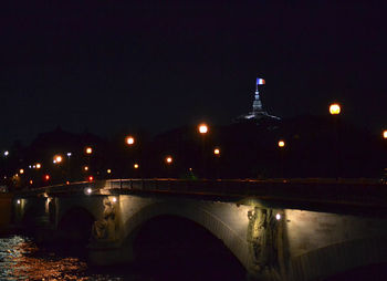 Illuminated city at night