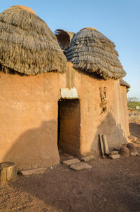 Mud and clay fortress of tata somba tribe in rural benin, africa