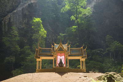 Gazebo in forest