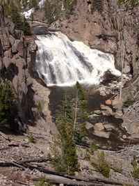 Scenic view of waterfall