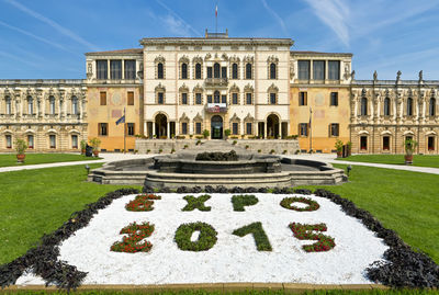 View of fountain in front of building