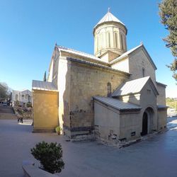 Church against clear sky