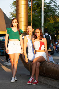 Tourists at the at the jairo varela square in the city of cali in colombia