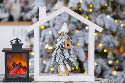 Close-up of christmas decorations