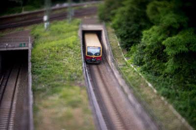 Train on railroad track