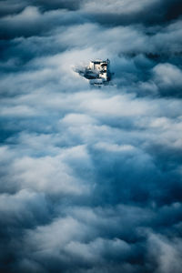 Low angle view of ship sailing on sea