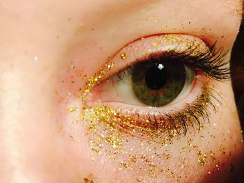 Close-up portrait of woman eye