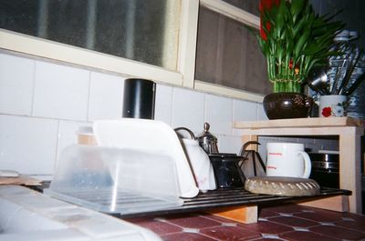 View of kitchen counter at home