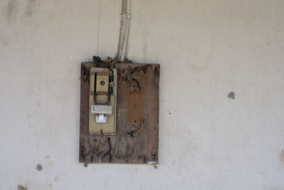 Close-up of old damaged wall