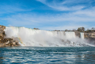 Scenic view of waterfall