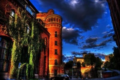 Low angle view of building against sky