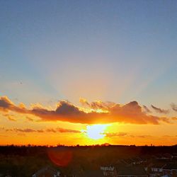 Scenic view of landscape at sunset