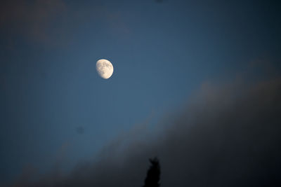 Low angle view of moon in sky