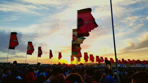 Group of people in stadium