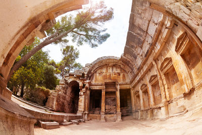 Low angle view of historical building