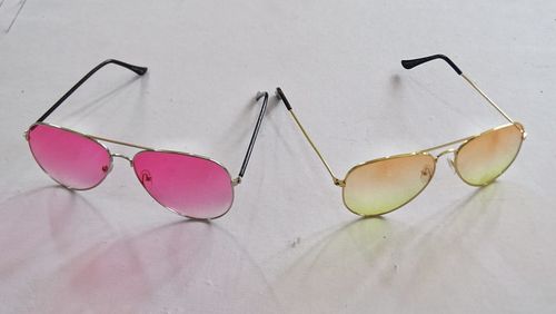 High angle view of sunglasses on table