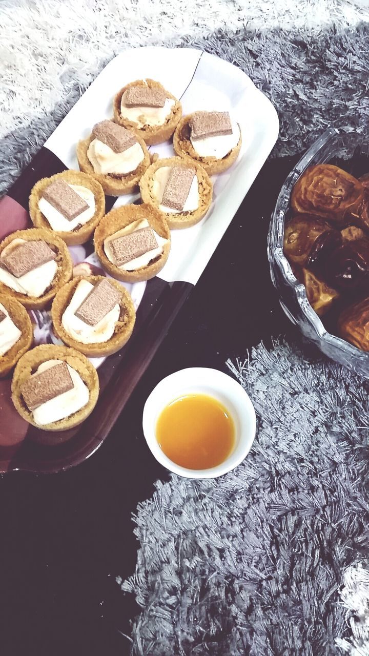 food and drink, freshness, food, high angle view, still life, table, indoors, healthy eating, drink, refreshment, directly above, coffee - drink, coffee cup, bowl, ready-to-eat, plate, spoon, breakfast, close-up, indulgence