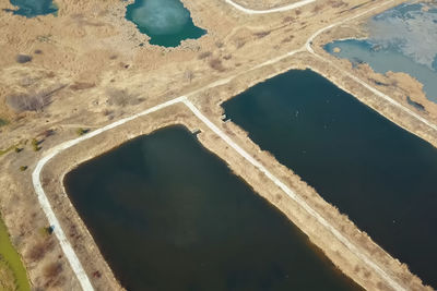 High angle view of swimming pool