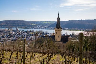 Panoramic view of castle against sky 