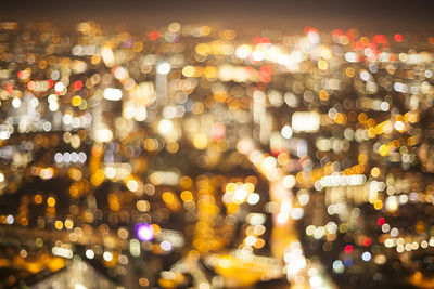 Defocused image of illuminated city