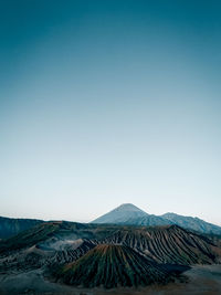 Scenic view of mountains against clear sky