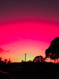 Silhouette of trees at sunset