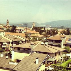 High angle shot of townscape