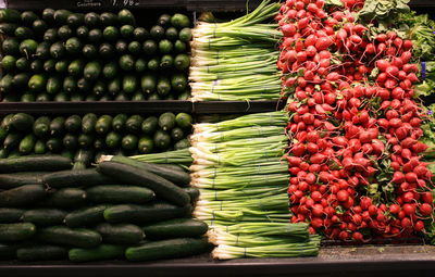 Vegetables for sale at market stall