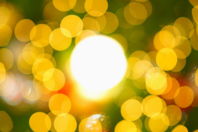 Defocused image of illuminated lights