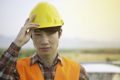 Portrait of man wearing hat